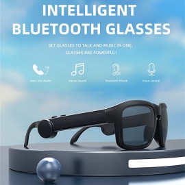 XG-88 Bluetooth Eyeglasses Headphones, Smart Open Ear Audio Glasses Speaker Ear Hook Bluetooth5.0 Waterproof Ergonomic Design Fast Charging Earphones
