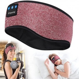 Sleep Headphones Bluetooth Headband Wireless Music Eye Mask Thin Stereo Speakers Mic Handsfree Music Earbuds for Side Sleepers Running Insomnia Travel Yoga Sleeping Band
