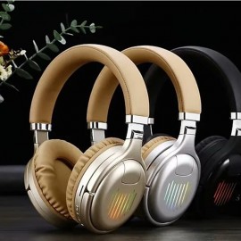 TM061 Folding Wireless Bluetooth Headphones Subwoofer Stereo LED Lights Headset with Microphone
