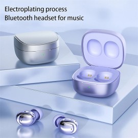 XY-30 TWS Electroplated Bluetooth V5.1 Wireless Earbuds Fones Microphone Bass Stereo Purple Headphone Earphones For Phone
