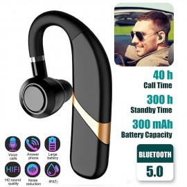 Wireless Bluetooth Earphone Ear Hook Business Single Headphone With Mic Handsfree Drive Call Sports Headset Earbud For Phones
