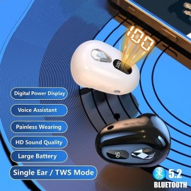 Mini TWS Wireless Headphones Bluetooth Earphones V5.2 Earbuds With Mic No Ear Pain HD Earphone Power Display Headset Gamer
